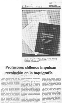 Profesores chilenos impulsan revolución en la taquigrafía.  [artículo]