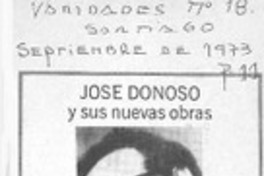 José Donoso y sus nuevas obras