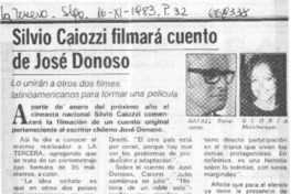 Silvio Caiozzi filmará cuento de José Donoso