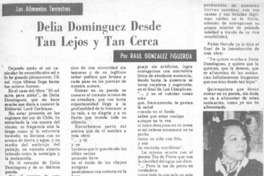 Delia Domínguez desde tan lejos y tan cerca