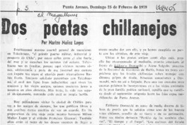 Dos poetas chillanejos  [artículo] Marino Muñoz Lagos.