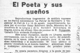 El poeta y sus sueños  [artículo] Oscar Echeverri Mejía.