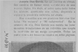 Joaquín Díaz Garcés  [artículo] Miguel de Valencia.