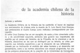 De la Academia Chilena de la Historia
