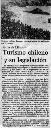Turismo chileno y su legislación.