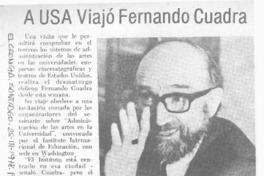 A USA viajó Fernando Cuadra.
