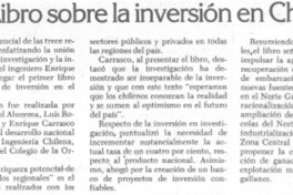 Libro sobre la inversión en Chile.