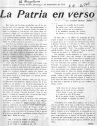 La patria en verso  [artículo] Marino Muñoz Lagos.