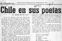 Chile en sus poetas  [artículo] Marino Muñoz Lagos.