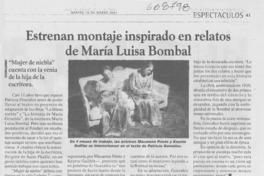 Estrenan montaje inspirado en relatos de María Luisa Bombal.