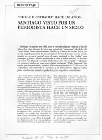 Chile ilustrado" hace 110 años: Santiago visto por un periodista hace un siglo.