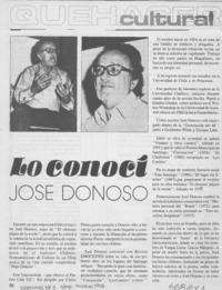 Lo conocí José Donoso.