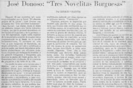 José Donoso "Tres novelitas burguesas"