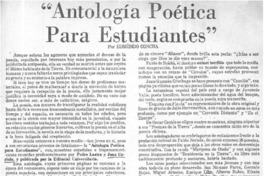"Antología poética para estudiantes"