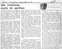 Luis Contreras poeta de Quirihue  [artículo] Sergio Ramón Fuentealba.