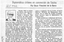 Diplomatico chileno en coronación de Taisho