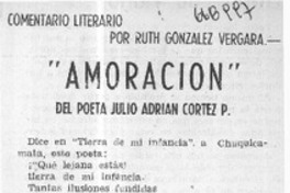 Amoración : [comentario] [artículo] Ruth González Vergara.