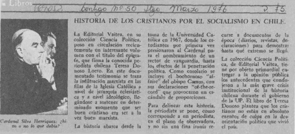 Historia de los cristianos por el socialismo en Chile.