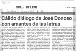 Cálido diálogo de José Donoso con amantes de la letras.