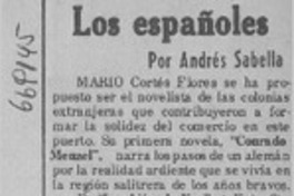 Los españoles  [artículo] Andrés Sabella.