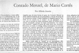 Conrado Menzel, de Mario Cortés  [artículo] Alfredo Aranda.
