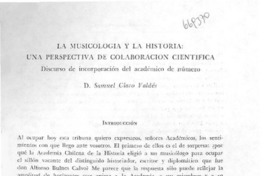 La musicología y la historia: una perspectiva de colaboración científica.