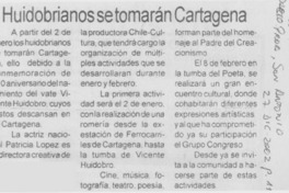Huidobrianos se tomarán Cartagena.