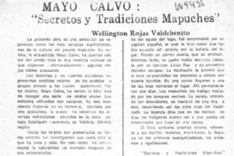 Mayo Calvo, "Secretos y tradiciones mapuches"