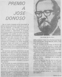 Premio a José Donoso