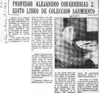Profesor Alejandro Covarrubias Z. editó libro de colección Sarmiento.