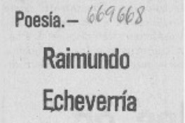 Raimundo Echeverría