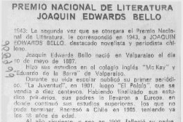 Premio Nacional de Literatura Joaquín Edwards Bello