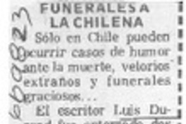 Funerales a la chilena