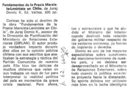 Fundamentos de la praxis Marxista-Leninista en Chile
