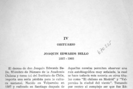 Joaquín Edwards Bello 1887-1968