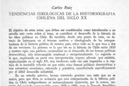 Tendencias ideológicas de la historiografía chilena