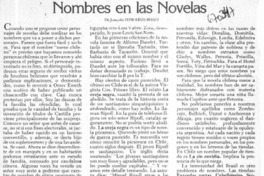 Nombres en las novelas de Joaquín Edwards Bello.