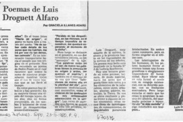 Poemas de Luis Droguett Alfaro