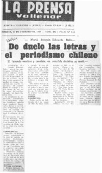 De duelo las letras y el periodismo chileno.
