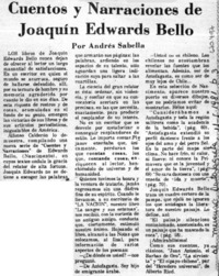 Cuentos y narraciones de Joaquín Edwards Bello