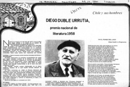 Diego Dublé Urrutia, premio nacional de literatura 1958.
