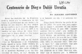 Centenario de Diego Dublé Urrutia