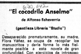 "El cocodrilo Anselmo"