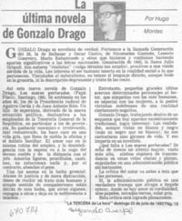 La última novela de Gonzalo Drago.