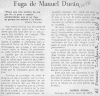 Fuga de Manuel Durán