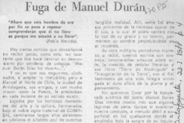 Fuga de Manuel Durán