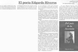 El poeta Edgardo Riveros