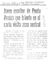 Jóven escritor de Punta Arenas que triunfa en el norte visita zona austral.