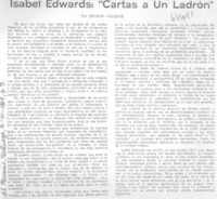Isabel Edwards: "Cartas a un ladrón"