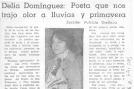Delia Domínguez: poeta que nos trajo olor a lluvias y primavera